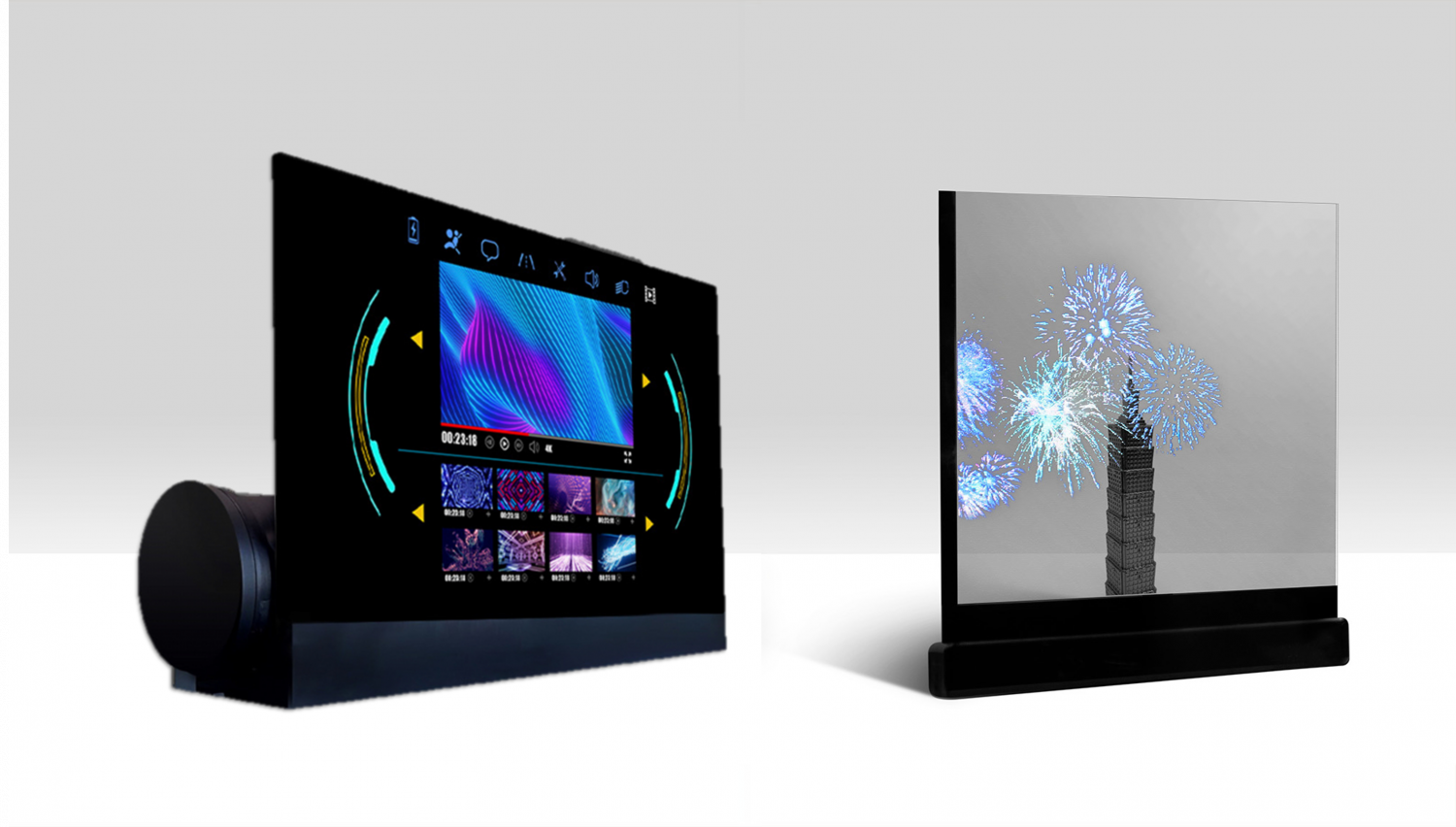 可卷式、折迭性、高透明